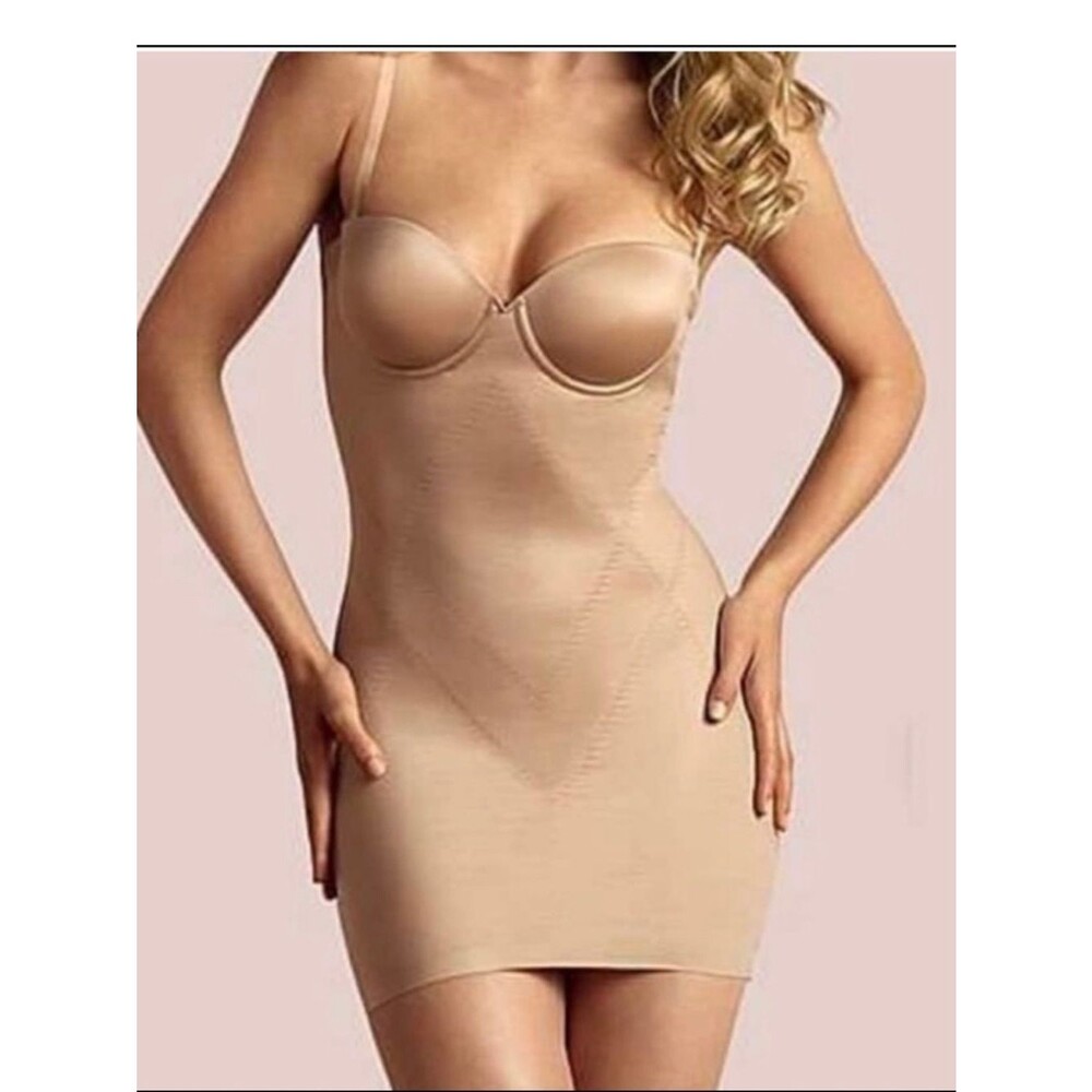 Victoria's Secret Nude Shaping Slip with Built-In Bra